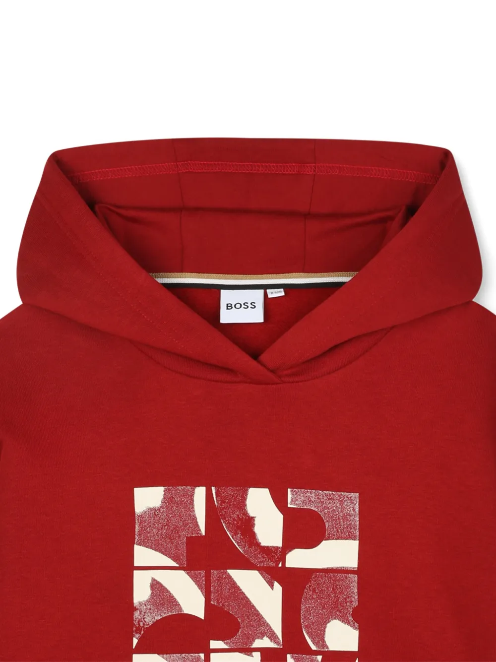 BOSS Kidswear Hoodie met grafische print Rood