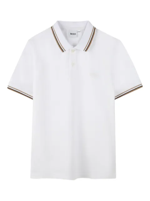 BOSS Kidswear piqué-weave polo shirt 