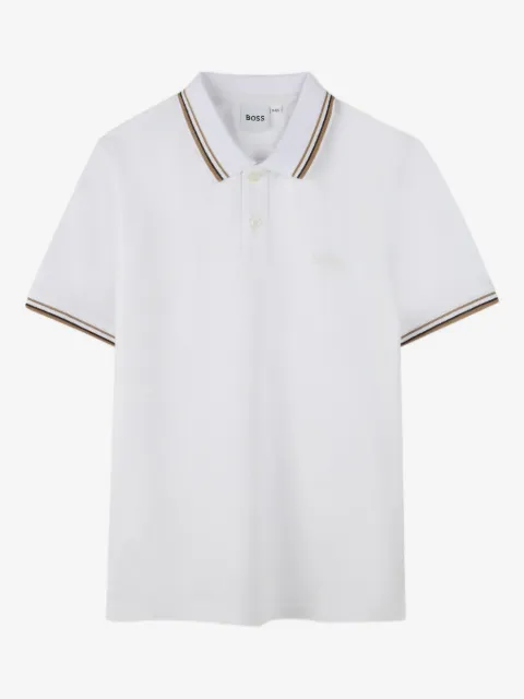 BOSS Kidswear playera tipo polo de piqué