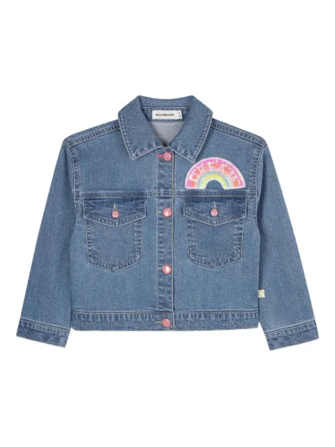 Billieblush unicorn-embroidered denim jacket 