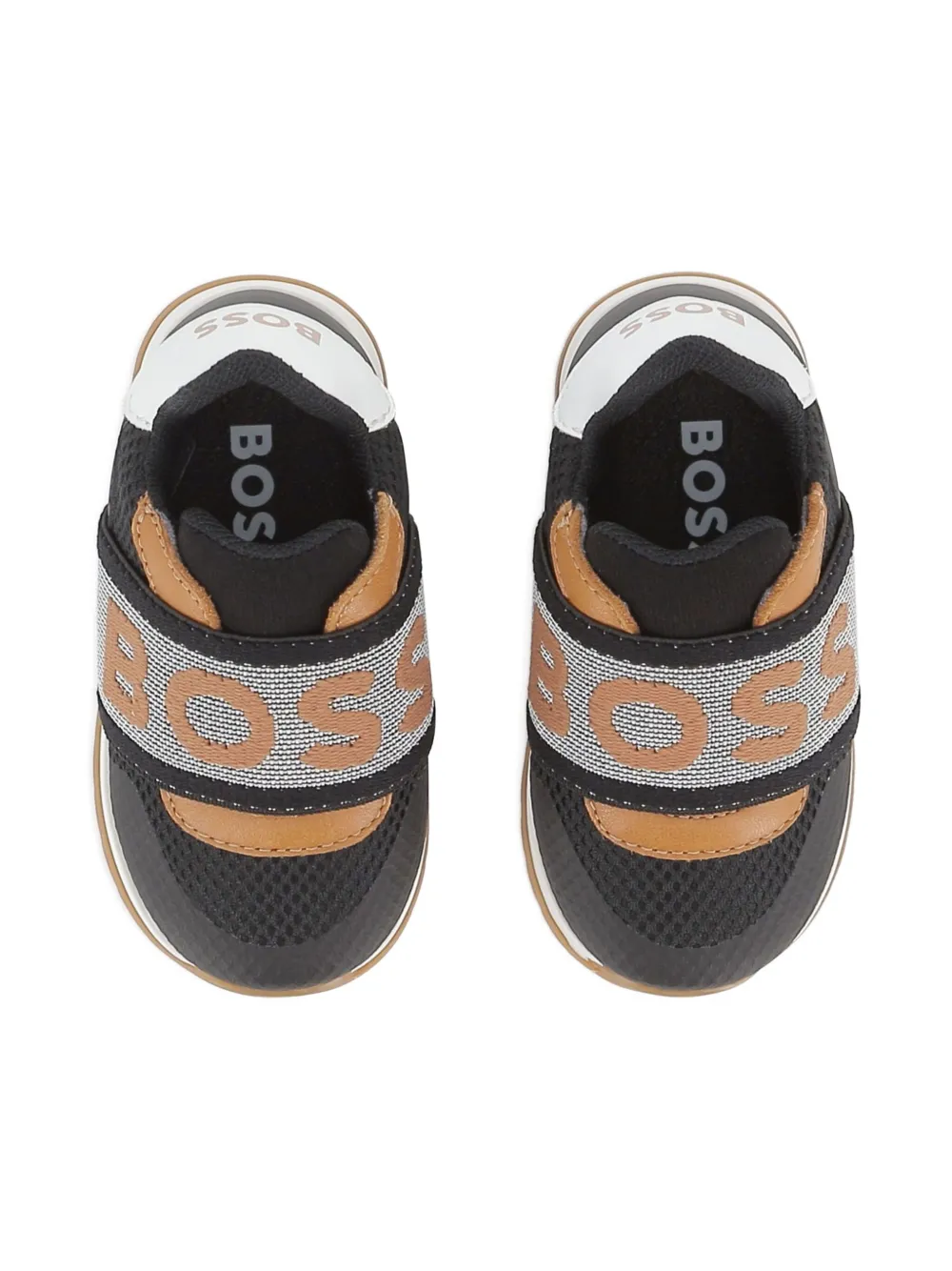 BOSS Kidswear mesh-panelled sneakers Black