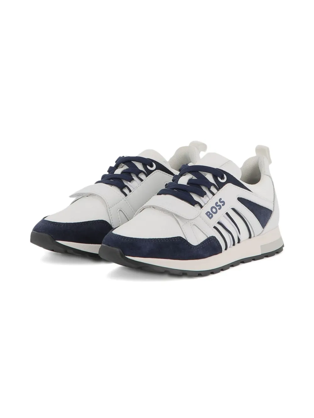 BOSS Kidswear mesh-panelled sneakers White