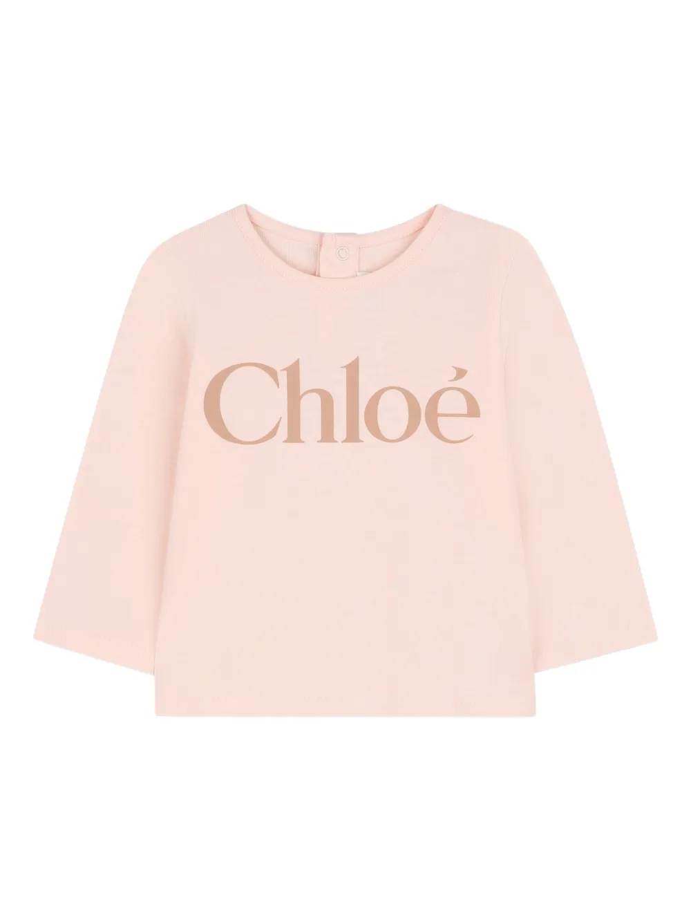 Chloé Kids Top met logoprint Roze