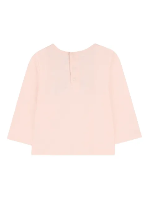 Chloé Kids Blusa mangas longas com estampa de logo
