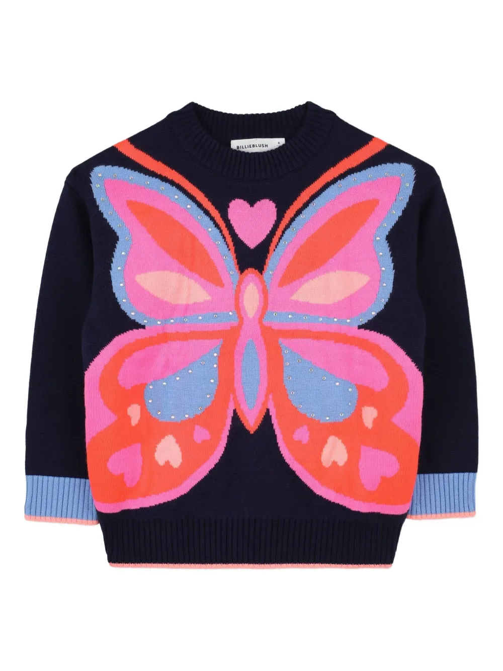 Billieblush Butterfly-motif Sweater In Blue