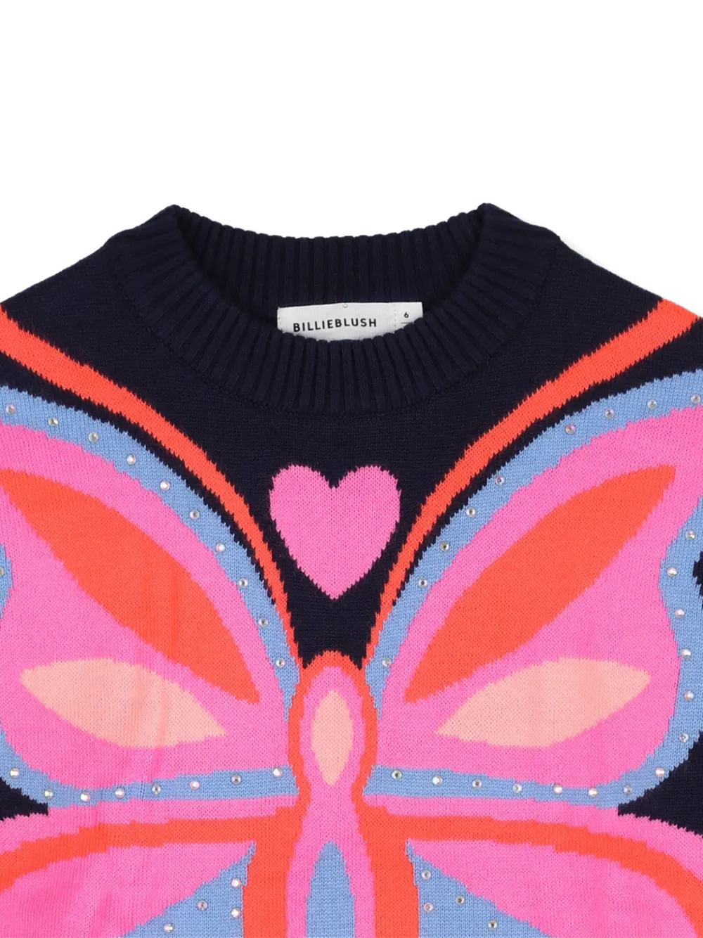 Billieblush Butterfly-motif Sweater In Blue