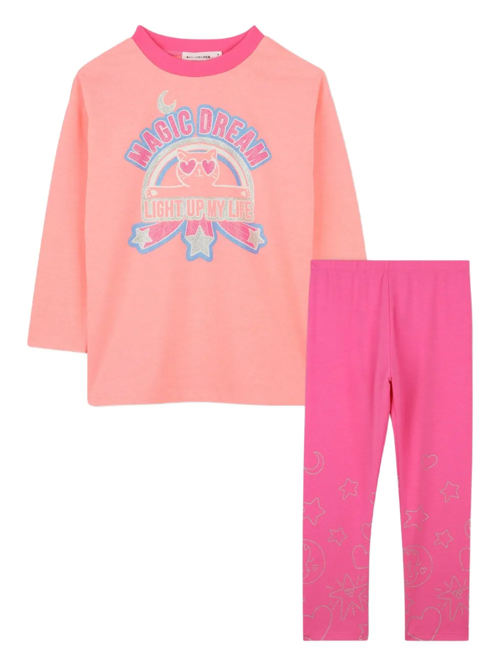 Billieblush Pyjama met lange mouwen en grafische print Roze