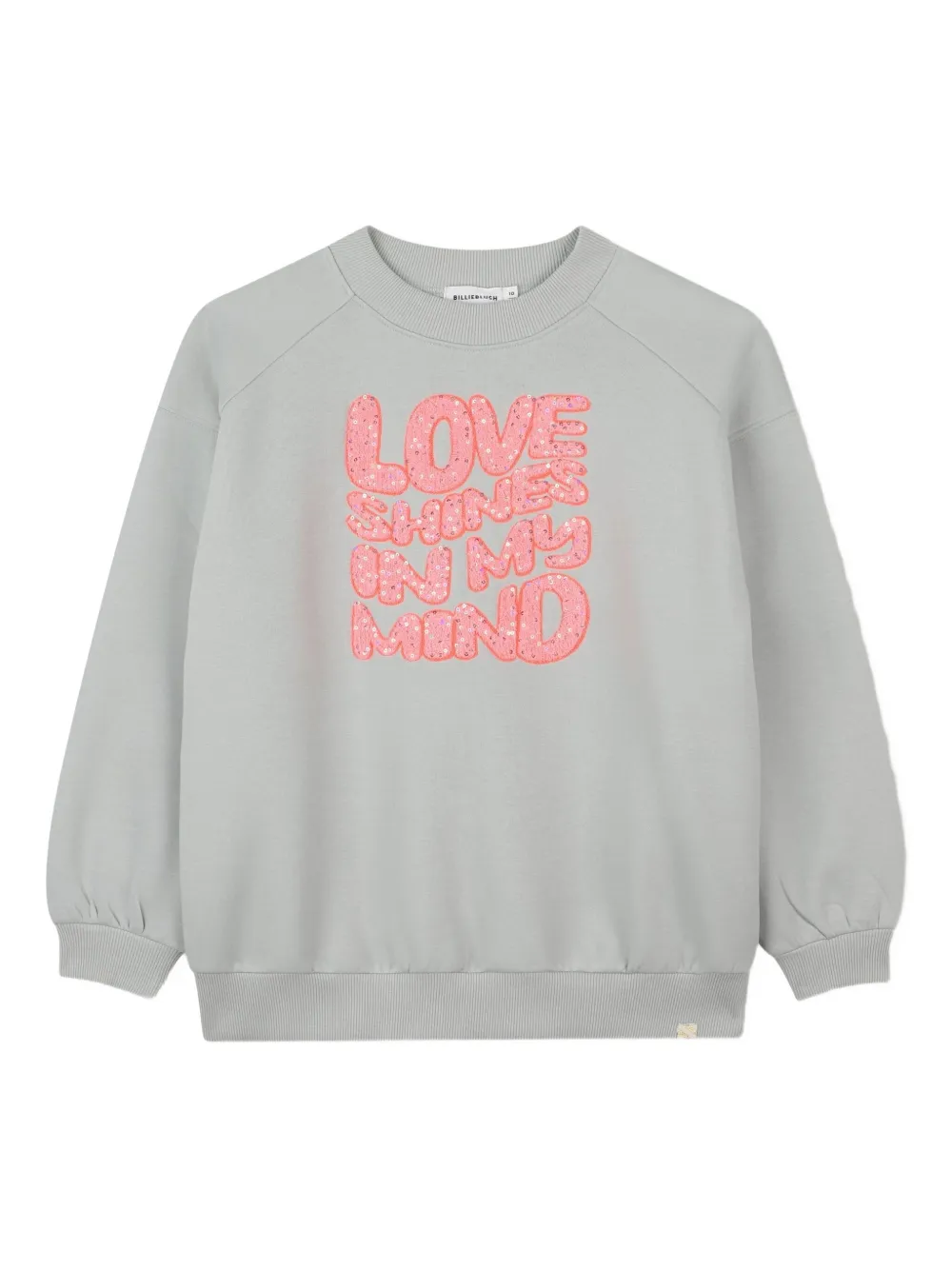 Billieblush Love sweater met tekst Grijs