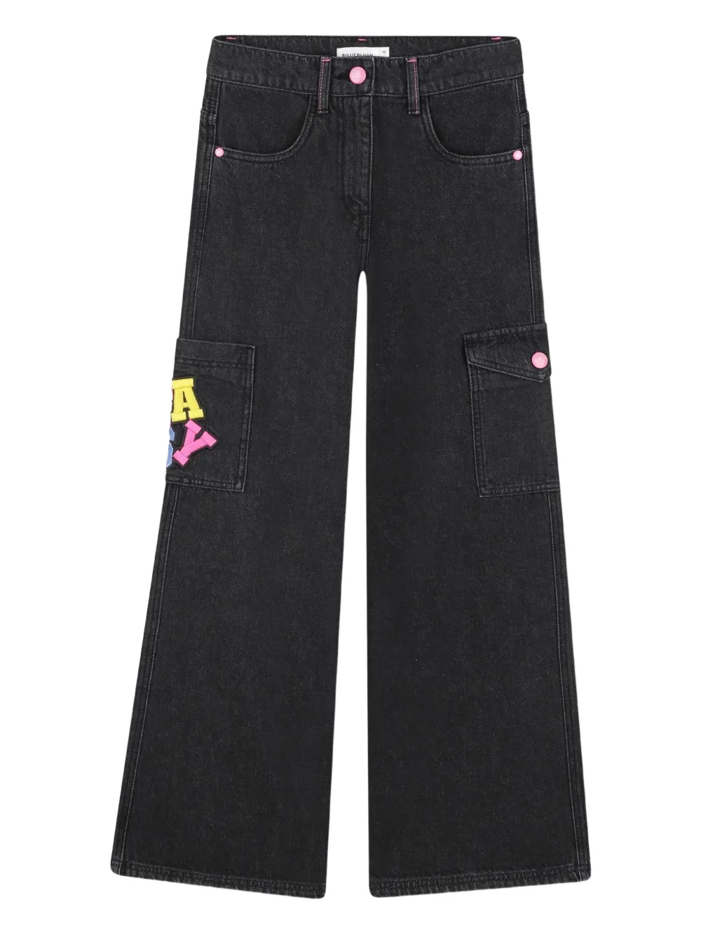 Billieblush Cargo jeans met patch Zwart