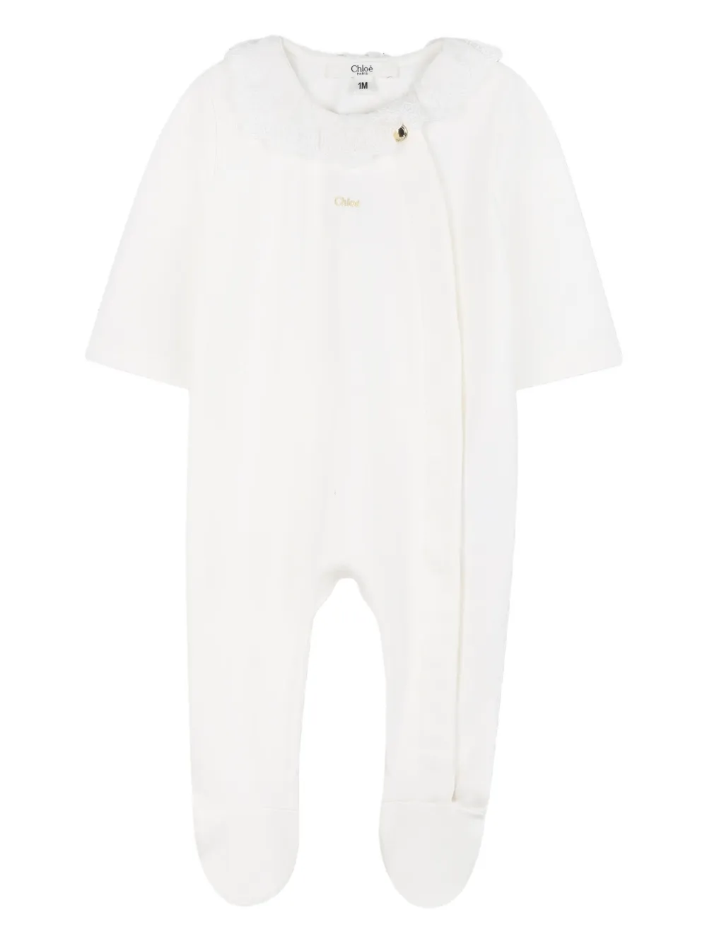 Chloé Kids Babypakje met geborduurd logo Beige