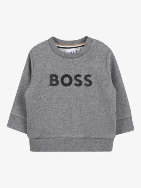 BOSS Kidswear sudadera con logo estampado
