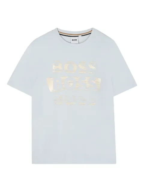 BOSS Kidswear metallic-logo T-shirt