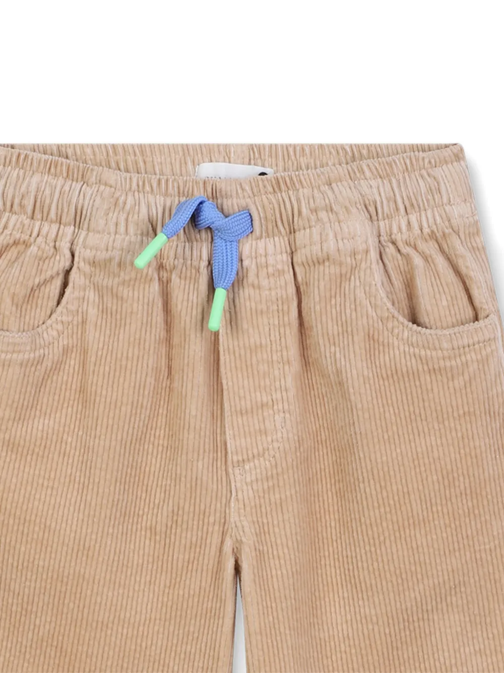 Billieblush Ribfluwelen broek met elastische taille Beige