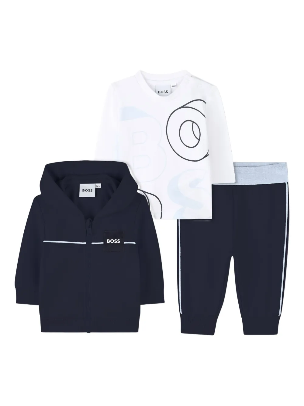 BOSS Kidswear Trainingspak met capuchon Wit