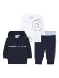 BOSS Kidswear hooded zip-up tracksuit set - White