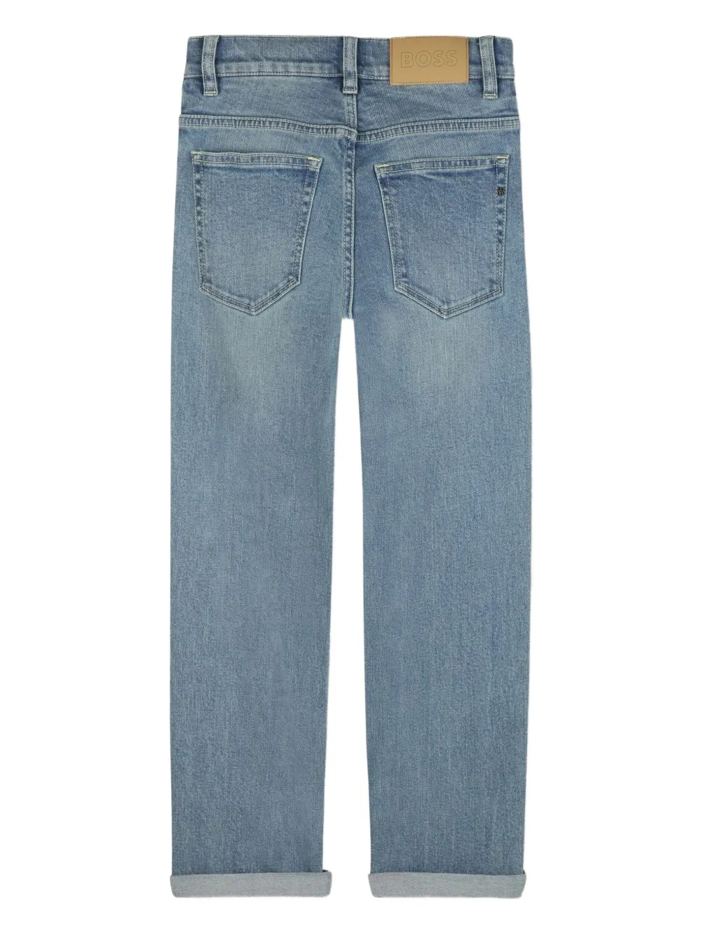 BOSS Kidswear Jeans met lichte wassing Blauw