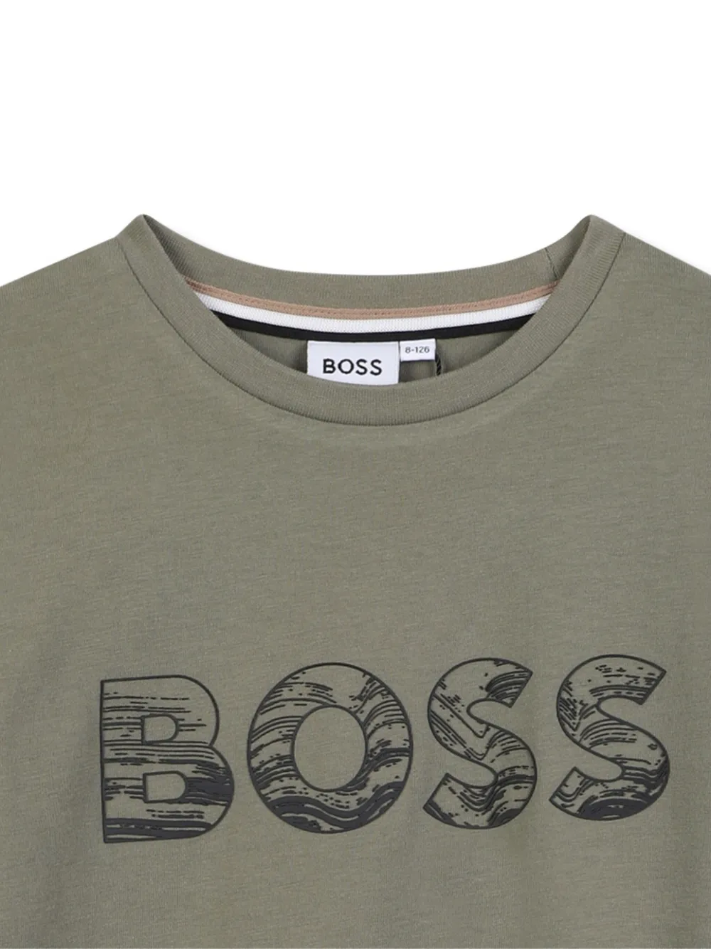 BOSS Kidswear T-shirt met logo Groen