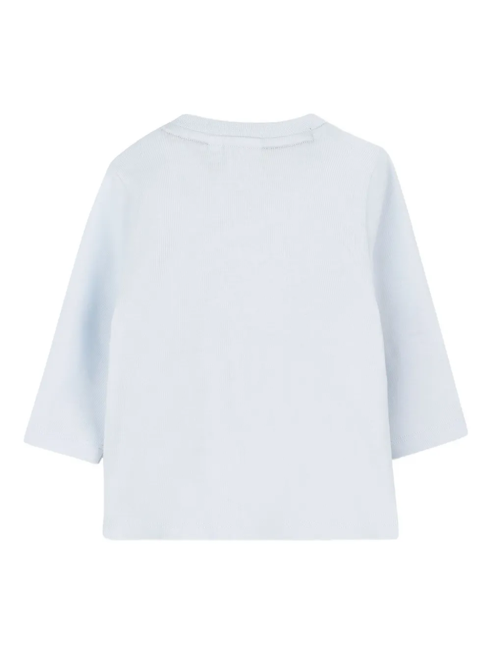 BOSS Kidswear T-shirt met logoprint en lange mouwen Blauw