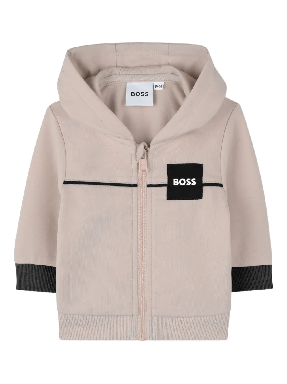 BOSS Kidswear Set van drie trainingspakken met vlakken Beige
