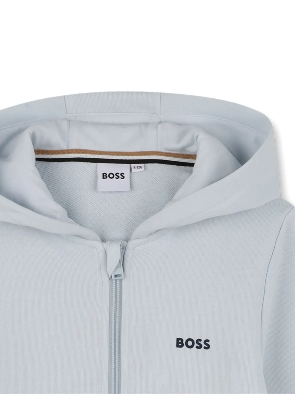 BOSS Kidswear Vest met capuchon en rits Blauw