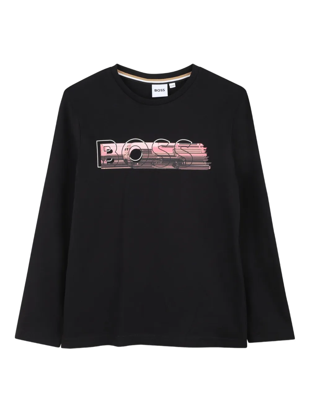 BOSS Kidswear T-shirt met lange mouwen Zwart