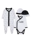 BOSS Kidswear polka dot babygrow (set of four) - White