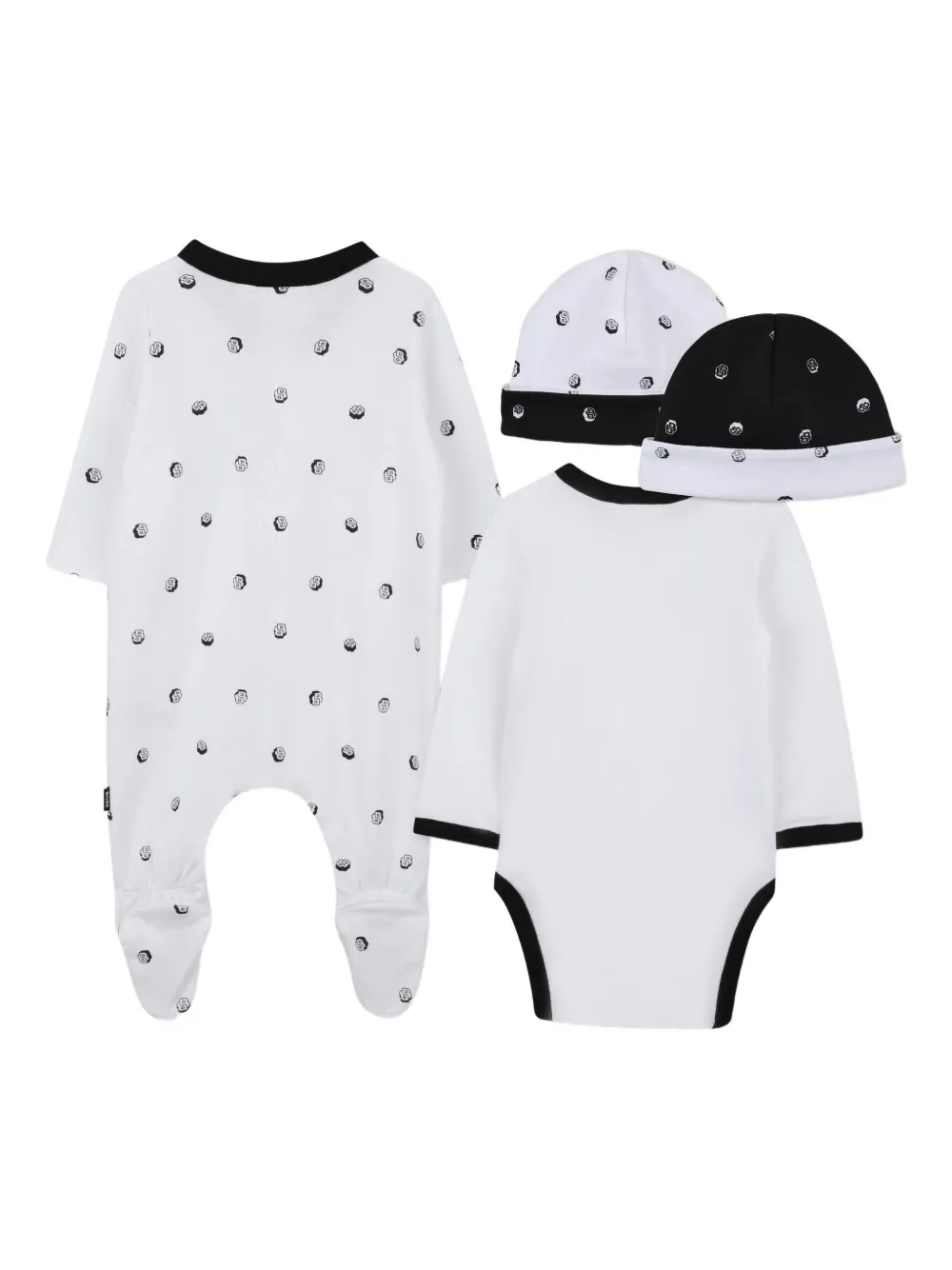 BOSS Kidswear Romperset met stippen Wit