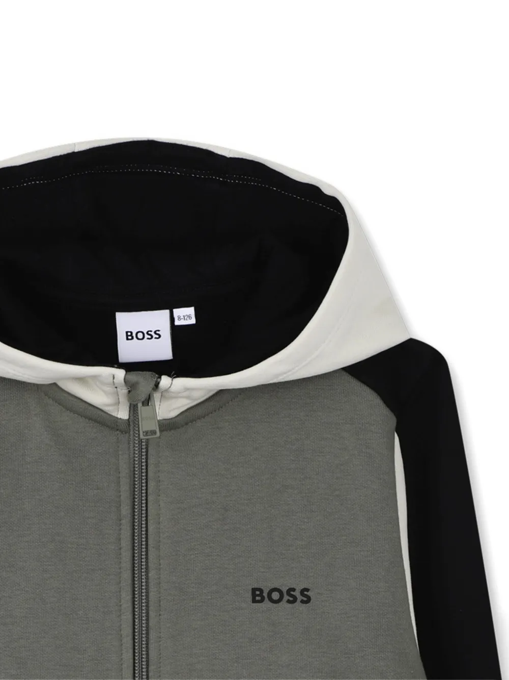 BOSS Kidswear Hoodie met colourblocking Groen