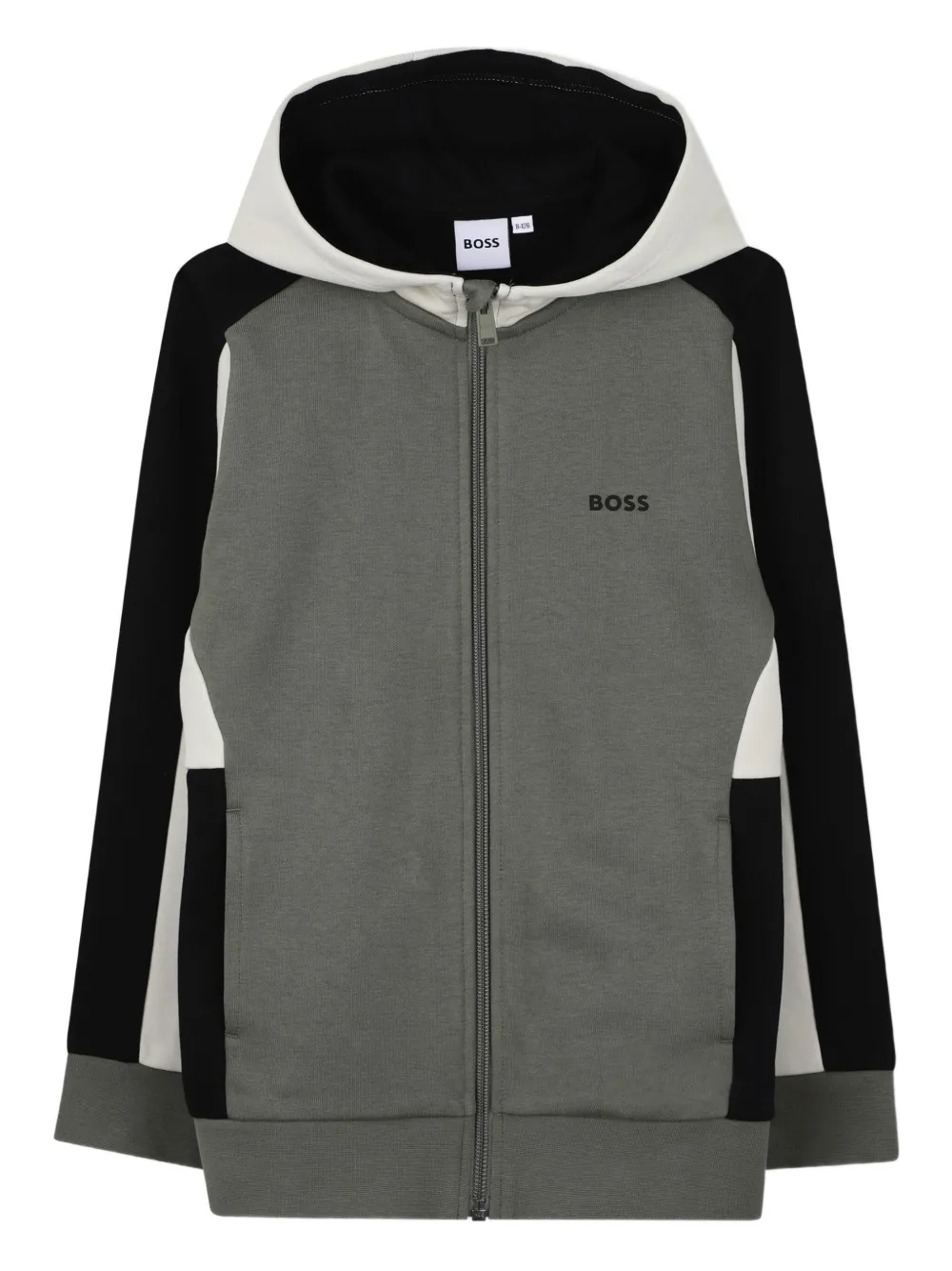 BOSS Kidswear colour-block hoodie - Verde