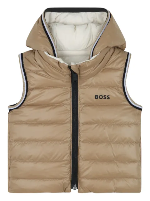 BOSS Kidswear hooded puffer gilet