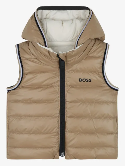 BOSS Kidswear hooded puffer gilet