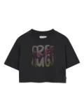 Billieblush graphic print cropped t-shirt - Grey