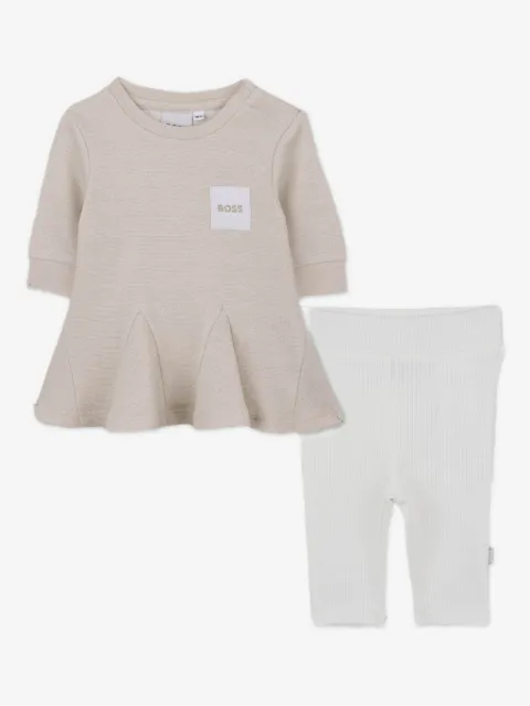 BOSS Kidswear ensemble haut-legging à design péplum