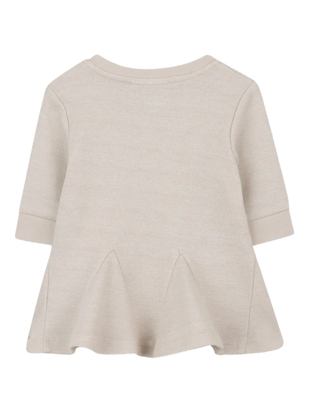BOSS Kidswear Geribbelde peplum top en legging Beige