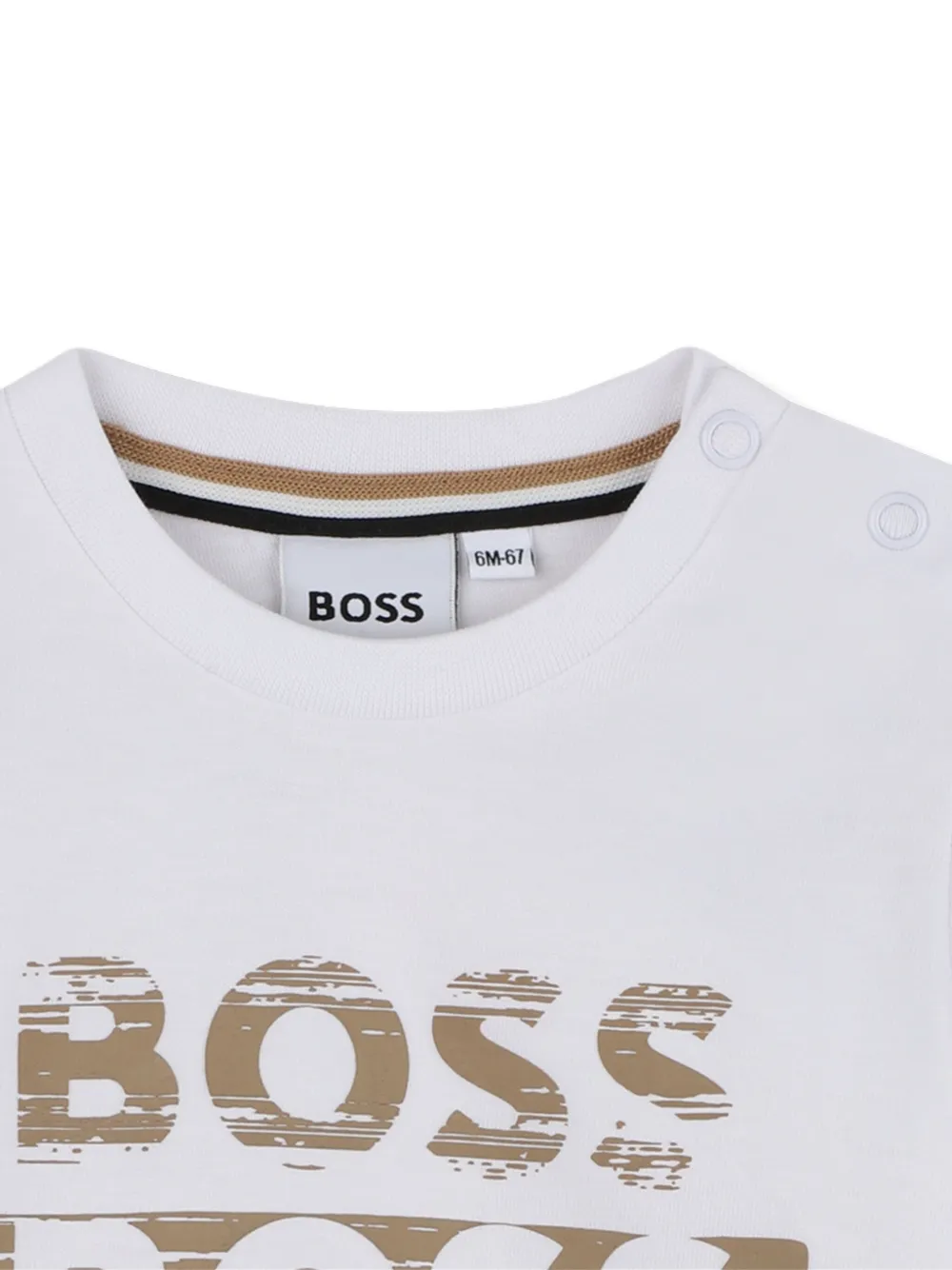 BOSS Kidswear T-shirt met lange mouwen Wit