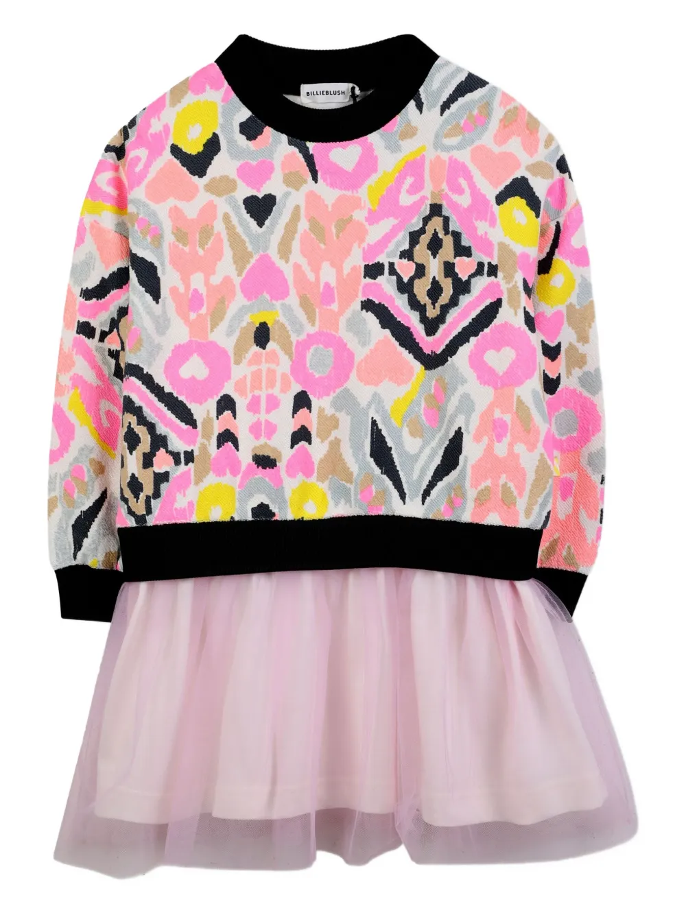 Billieblush Tulen sweaterjurk met print Roze