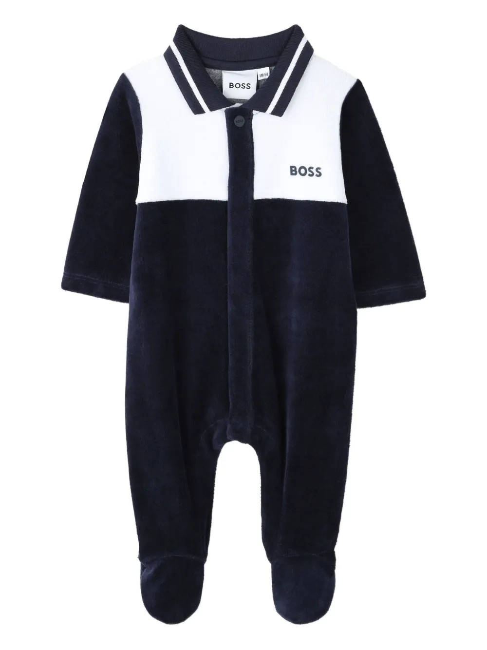 BOSS Kidswear Pyjama met logoprint Blauw