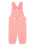Billieblush fleece animal-motif dungarees - Orange