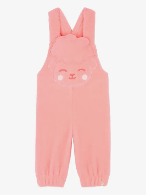 Billieblush fleece animal-motif dungarees