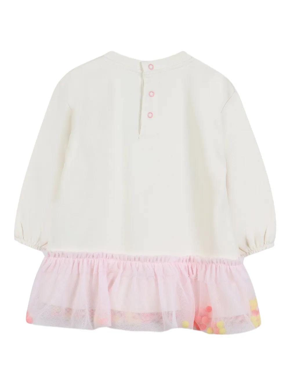 Billieblush Sweaterjurk met tulen afwerking Beige