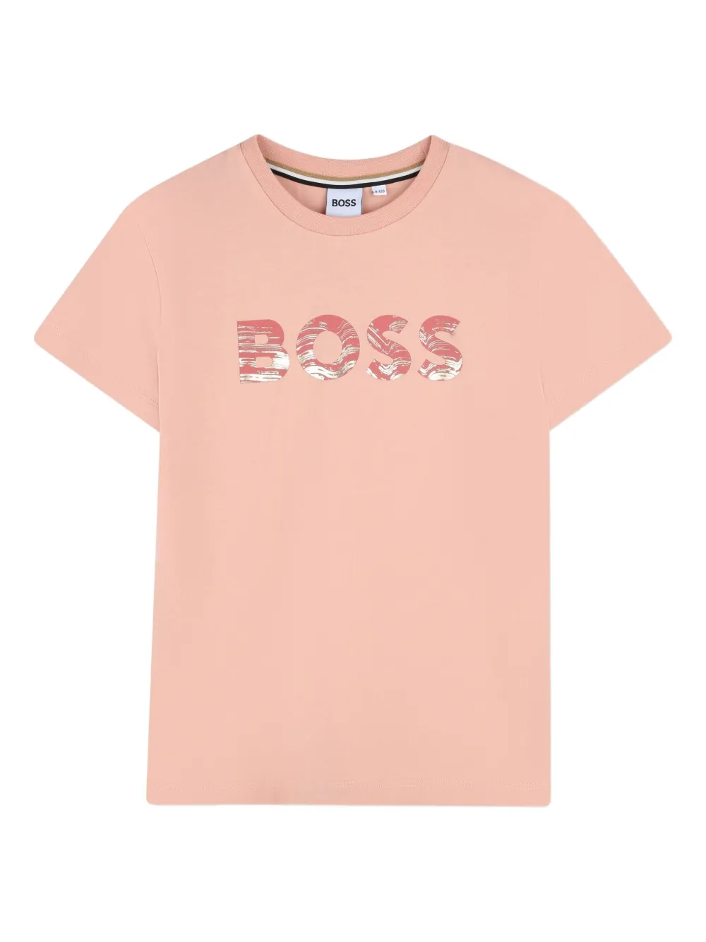 BOSS Kidswear T-shirt met logoprint Roze