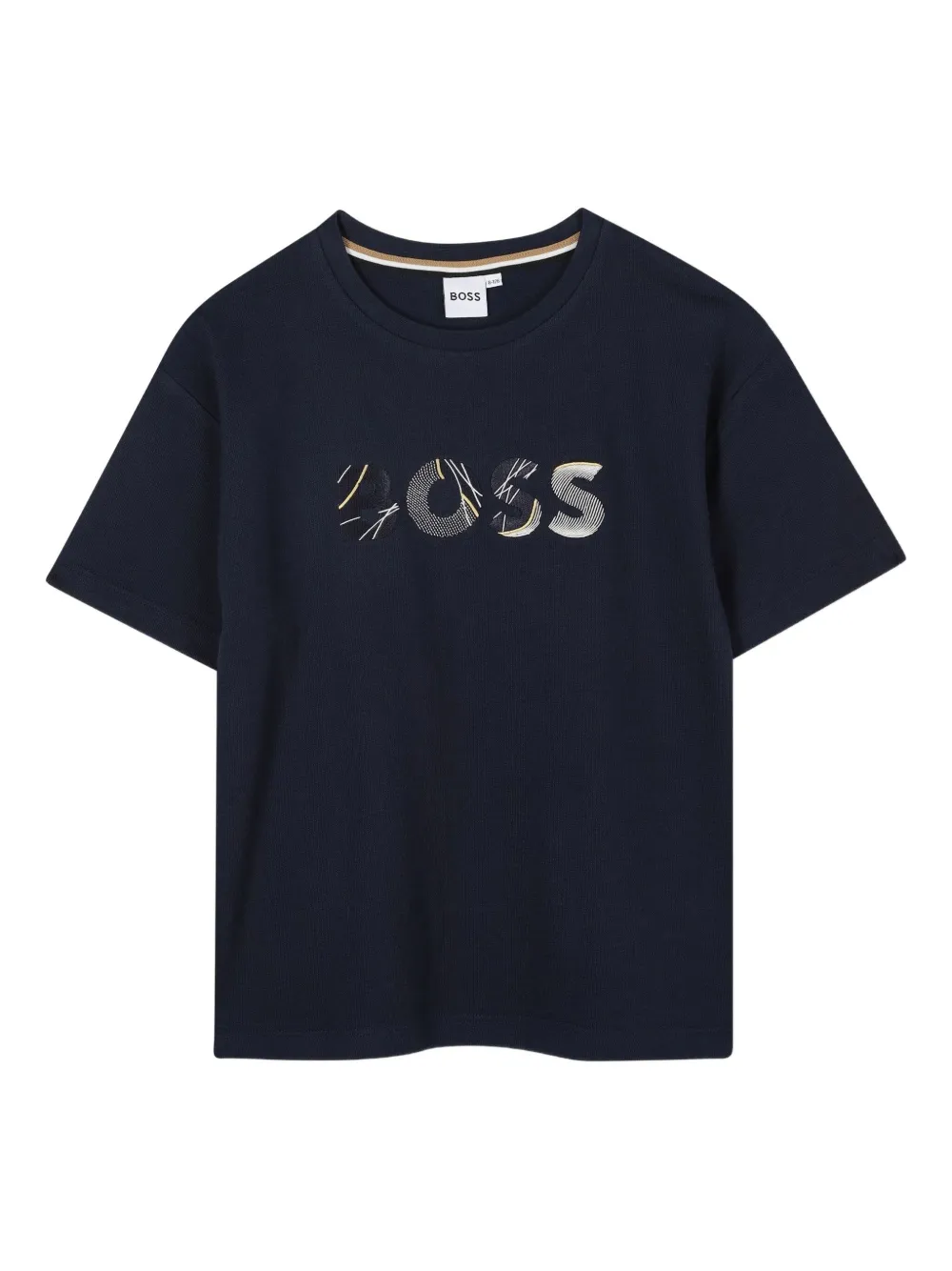 BOSS Kidswear T-shirt met geborduurd logo Blauw