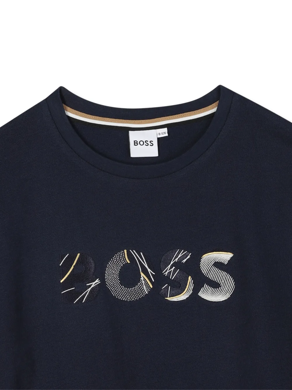 BOSS Kidswear T-shirt met geborduurd logo Blauw