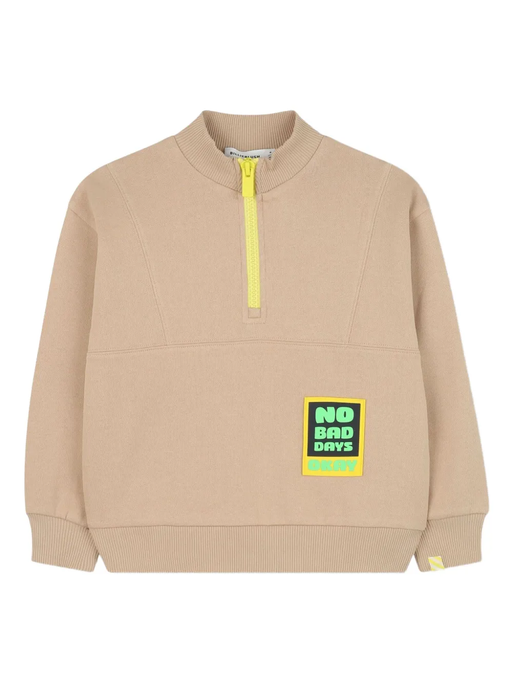 Billieblush Sweater met rits en hoge hals Beige