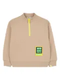 Billieblush zip-up high-neck sweatshirt - Neutrals