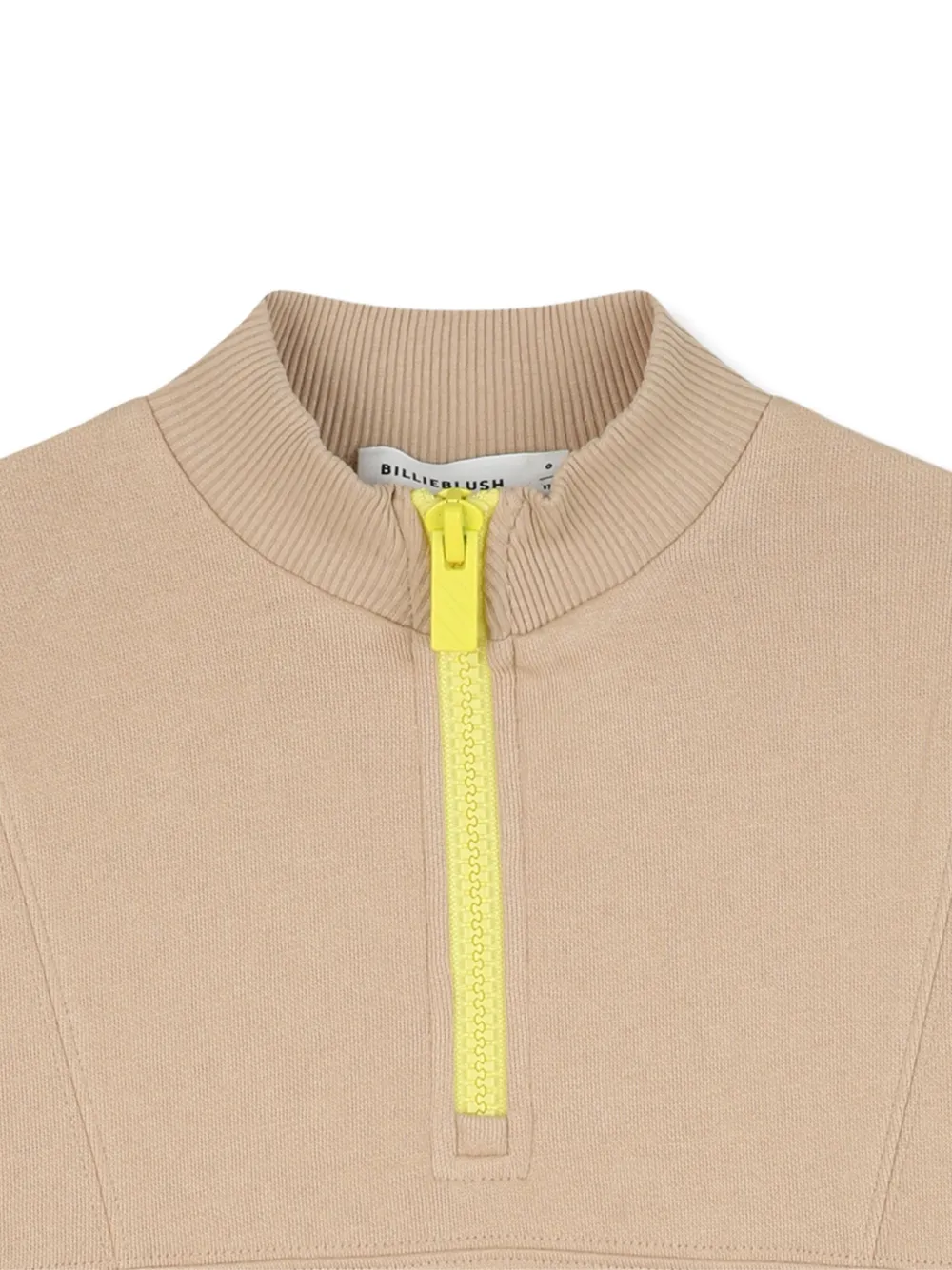 Billieblush Sweater met rits en hoge hals Beige