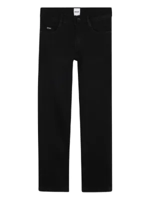 Emporio Armani Kids Calça Jeans Baggy Efeito Desbotado | Preto