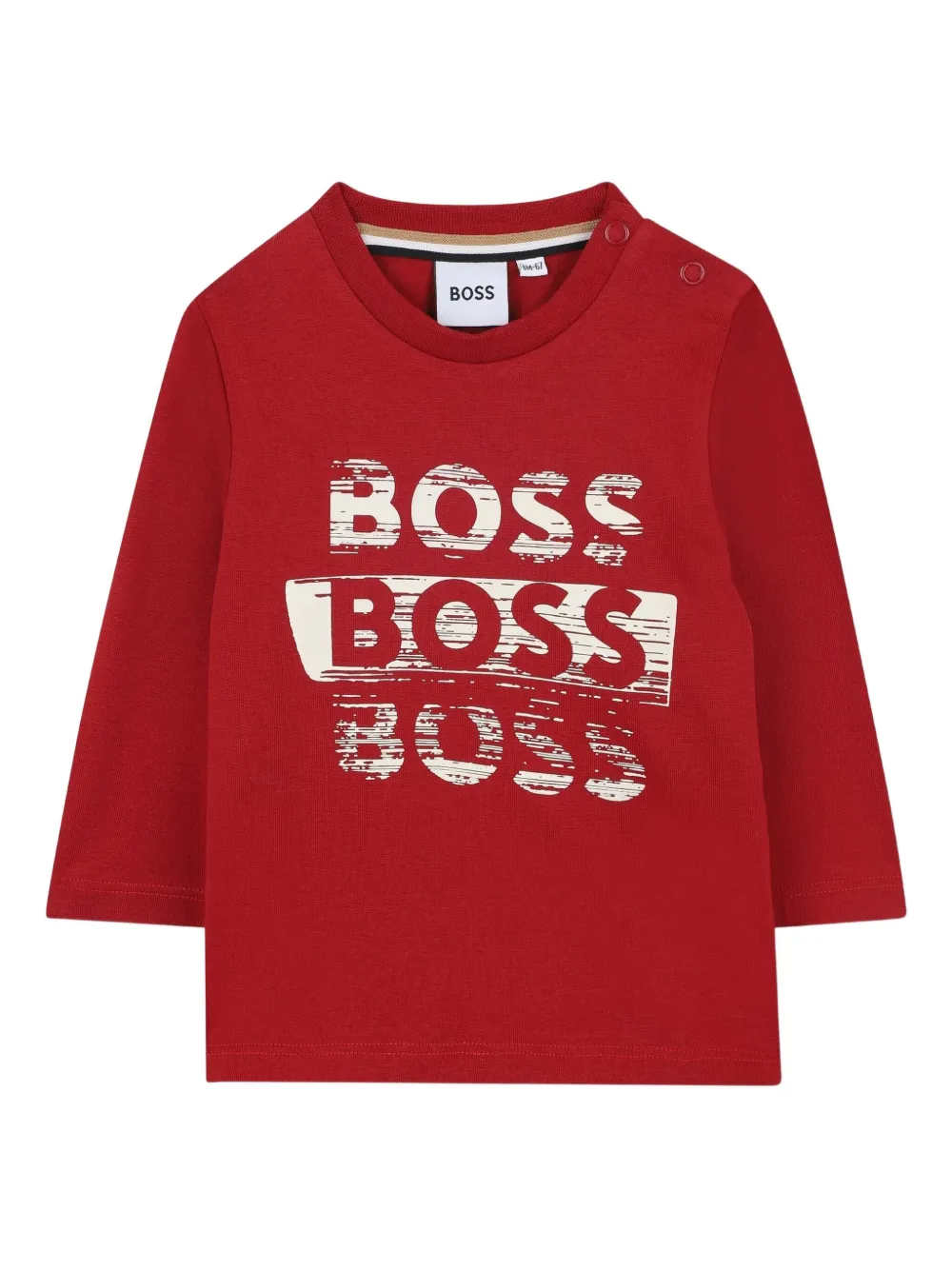BOSS Kidswear T-shirt met grafische print Rood