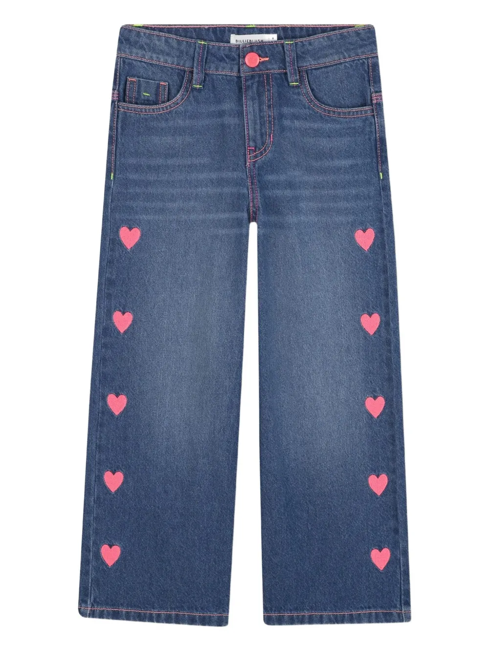 Billieblush Jeans met geborduurd hart Blauw