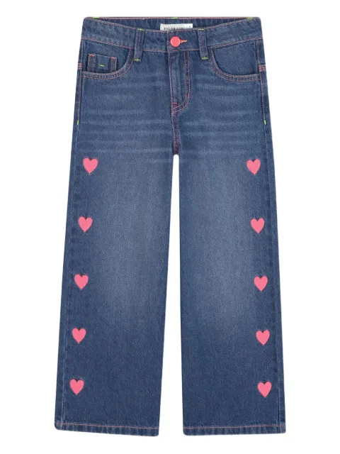 Billieblush heart-embroidered jeans